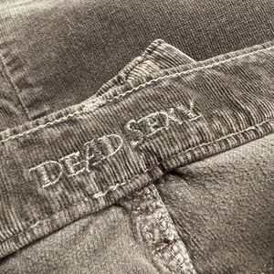 DEAD SEXY  ‘Distressed Bark’  Cords Soft Relaxed Loose Low Slouch Brown LA